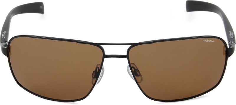 Polarized Retro Square Sunglasses  (For Men, Brown)