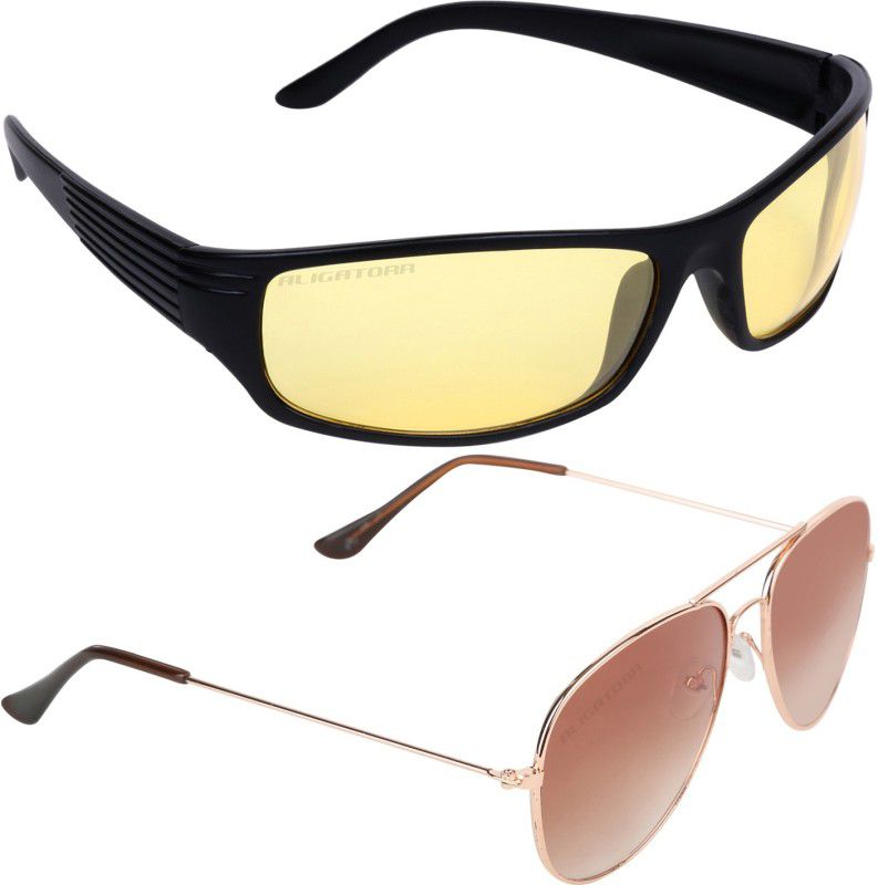 UV Protection Sports Sunglasses (58)  (For Men & Women, Yellow)