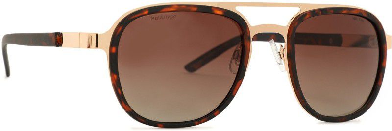 Polarized Aviator Sunglasses (54)  (For Men & Women, Brown)