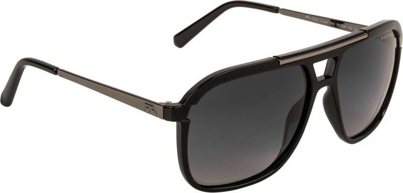 Polarized Rectangular Sunglasses (59)  (For Men, Grey)