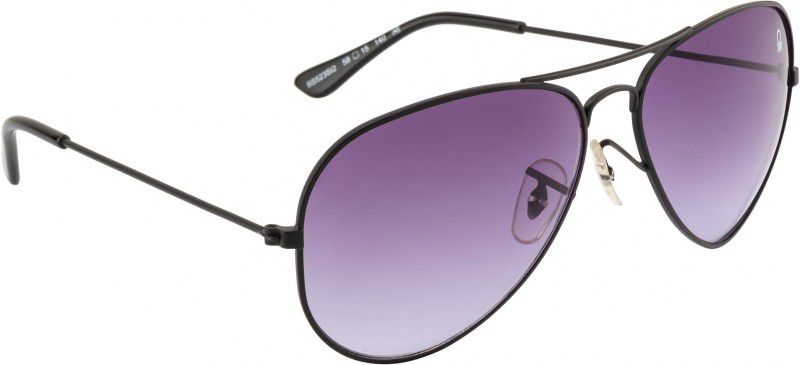 Gradient Aviator Sunglasses (58)  (For Men & Women, Violet)