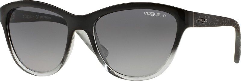 Polarized Cat-eye Sunglasses (57)  (For Women, Grey)