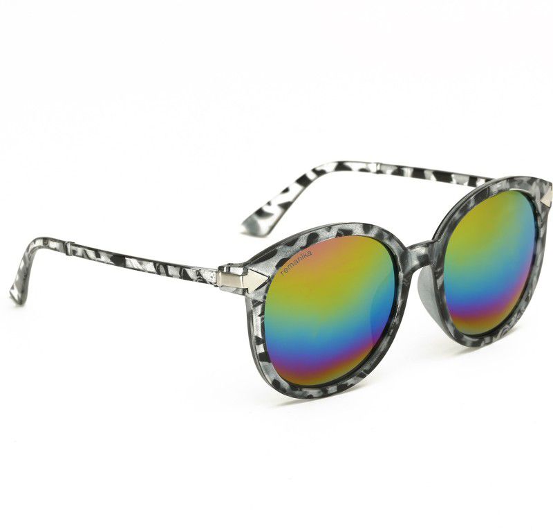 UV Protection Round Sunglasses  (For Women, Multicolor)