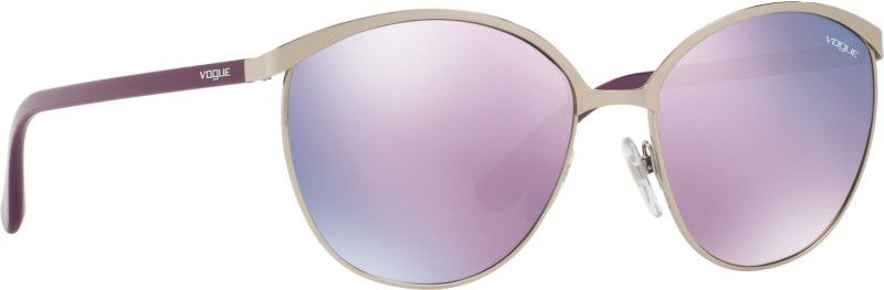 Mirrored Round Sunglasses (57)  (For Women, Pink)