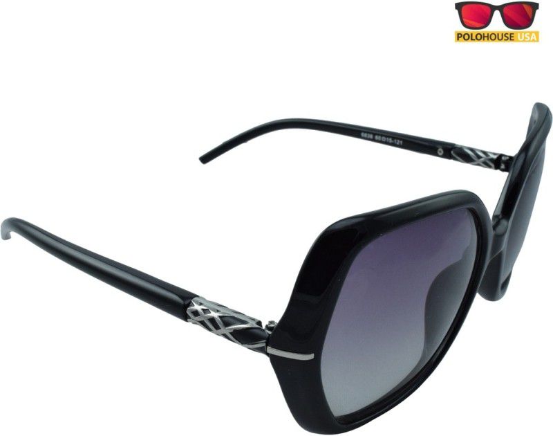 UV Protection Oval Sunglasses (Free Size)  (For Women, Black)