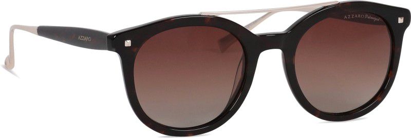 Polarized, Gradient, UV Protection Oval Sunglasses (50)  (For Women, Brown)