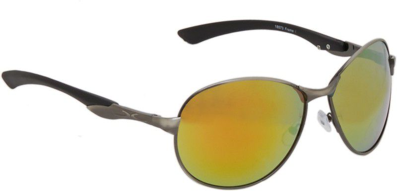 Mirrored Round Sunglasses (Free Size)  (For Men & Women, Golden)