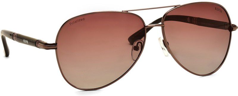 Polarized, UV Protection Aviator Sunglasses (Free Size)  (For Men, Brown, Grey)