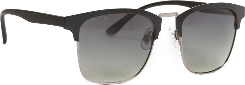 Polarized, Gradient, UV Protection Clubmaster Sunglasses (53)  (For Boys & Girls, Green)