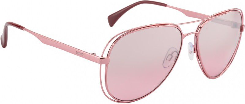 Mirrored Aviator Sunglasses (58)  (For Men & Women, Pink, Silver)