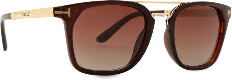 Polarized, Gradient, UV Protection Wayfarer Sunglasses (52)  (For Boys & Girls, Brown)