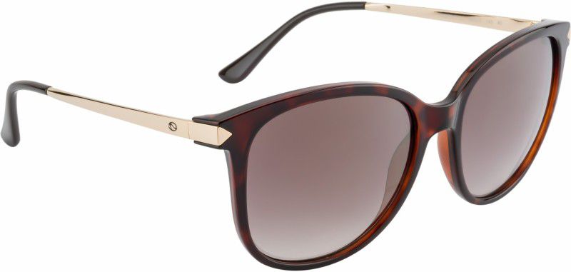 Mirrored Cat-eye Sunglasses (56)  (For Women, Grey, Golden)
