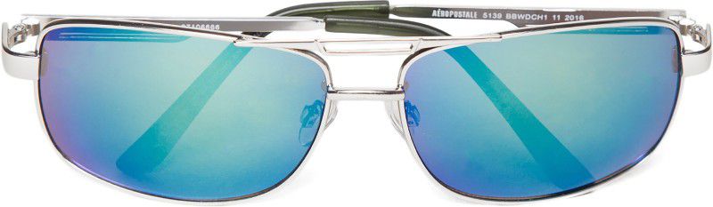Polarized Retro Square Sunglasses (50)  (For Men, Silver)