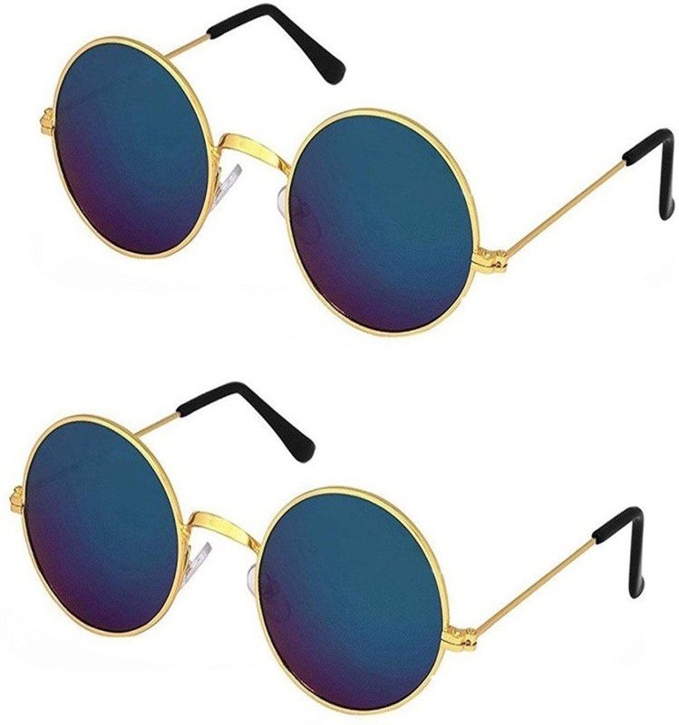 UV Protection Round Sunglasses (58)  (For Men & Women, Multicolor)