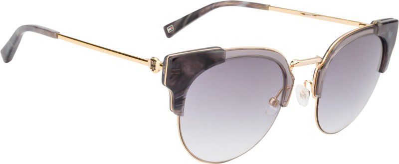 Mirrored Clubmaster Sunglasses (Free Size)  (For Women, Grey)