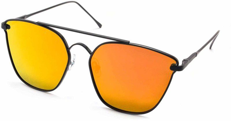 UV Protection Rectangular Sunglasses (Free Size)  (For Men & Women, Red)