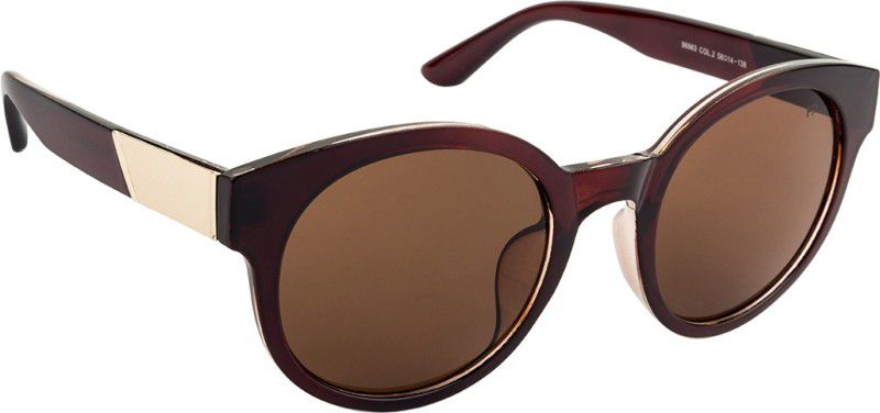 UV Protection Round Sunglasses (Free Size)  (For Women, Brown)