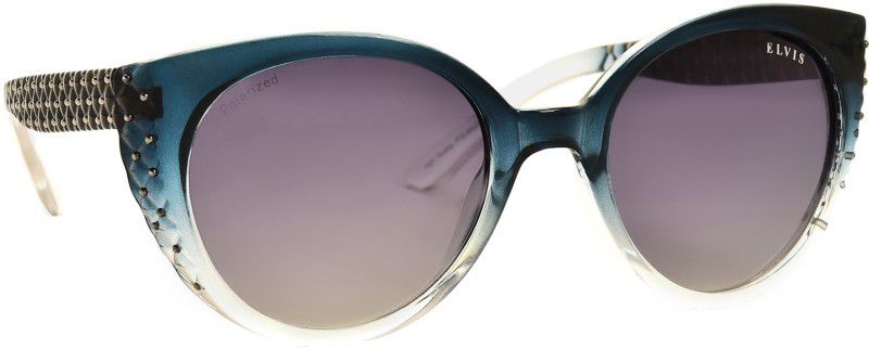 Polarized Cat-eye Sunglasses (Free Size)  (For Girls, Grey)