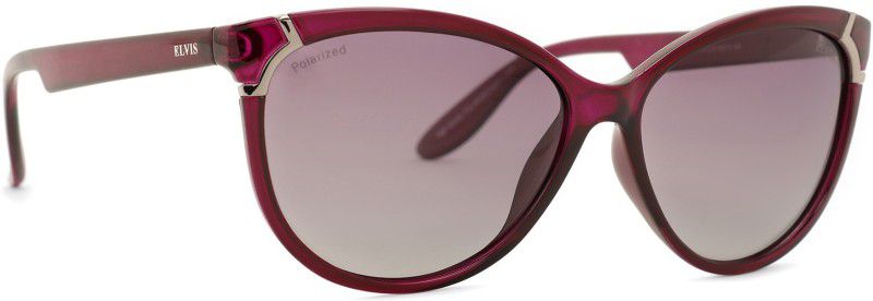 Polarized Cat-eye Sunglasses (Free Size)  (For Women, Blue)