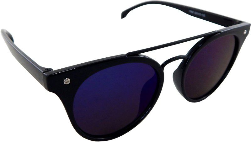 UV Protection, Mirrored Oval Sunglasses (48)  (For Men & Women, Blue)