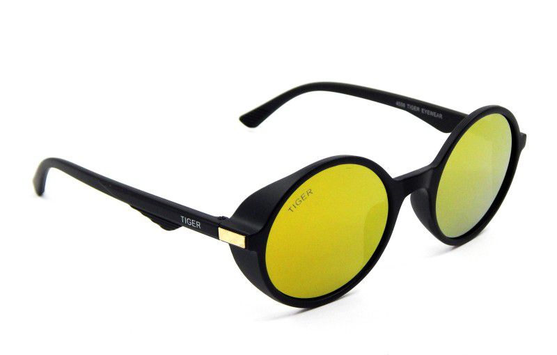 UV Protection, Mirrored Round Sunglasses (Free Size)  (For Men & Women, Red, Yellow)