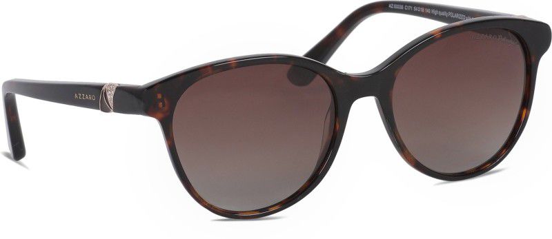 Polarized, Gradient, UV Protection Cat-eye Sunglasses (54)  (For Women, Brown)