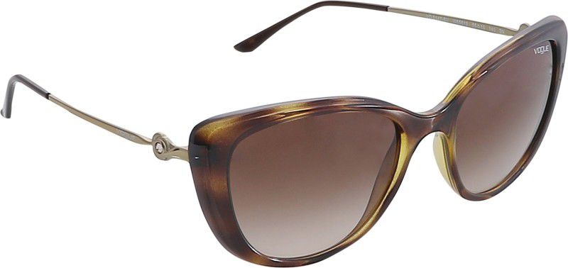 Gradient Cat-eye Sunglasses (55)  (For Women, Brown)