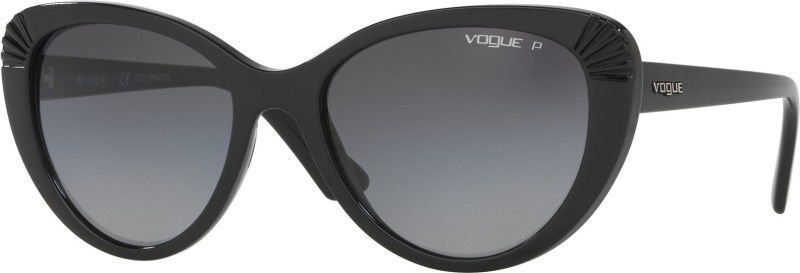 Polarized Cat-eye Sunglasses (54)  (For Women, Grey)