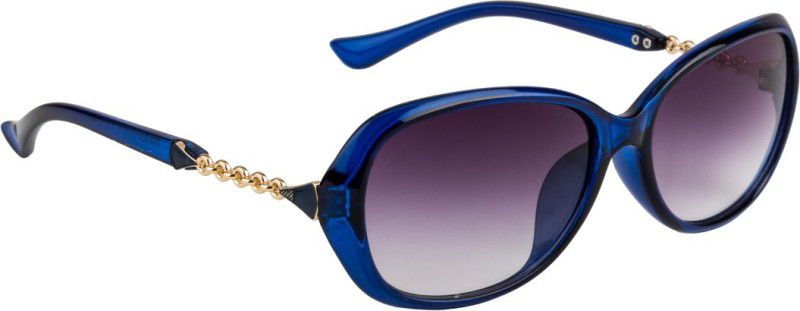 UV Protection Oval Sunglasses (58)  (For Women, Violet)