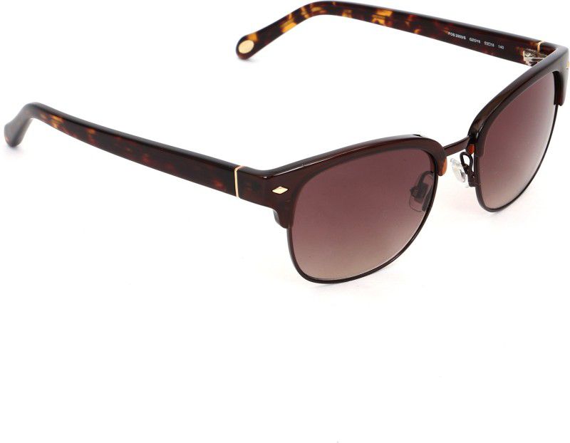 Gradient Clubmaster Sunglasses (53)  (For Men, Brown)
