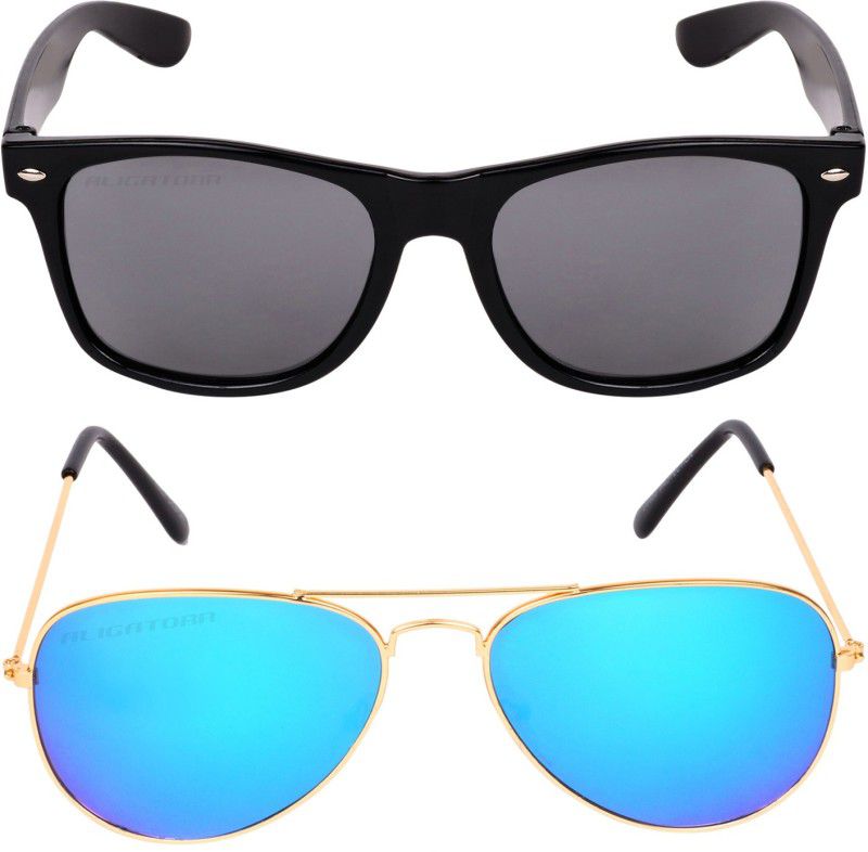 UV Protection Wayfarer Sunglasses (57)  (For Boys & Girls, Black)