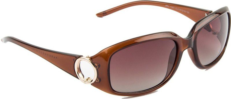Polarized Rectangular Sunglasses (61)  (For Men & Women, Brown)