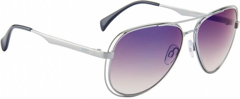 Mirrored Aviator Sunglasses (58)  (For Men & Women, Grey, Blue)