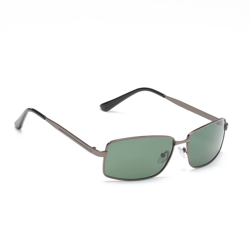 Polarized, Gradient, UV Protection Aviator, Rectangular Sunglasses (54)  (For Men & Women, Green)