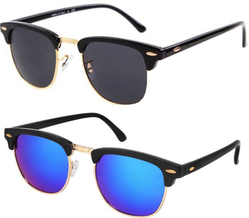 Others Wayfarer Sunglasses (Free Size)  (For Men & Women, Violet, Black)