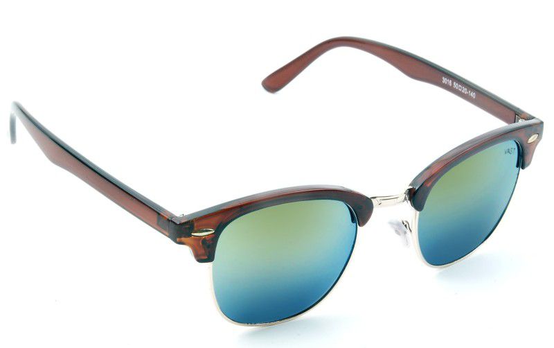 UV Protection Wayfarer Sunglasses (52)  (For Men, Golden)