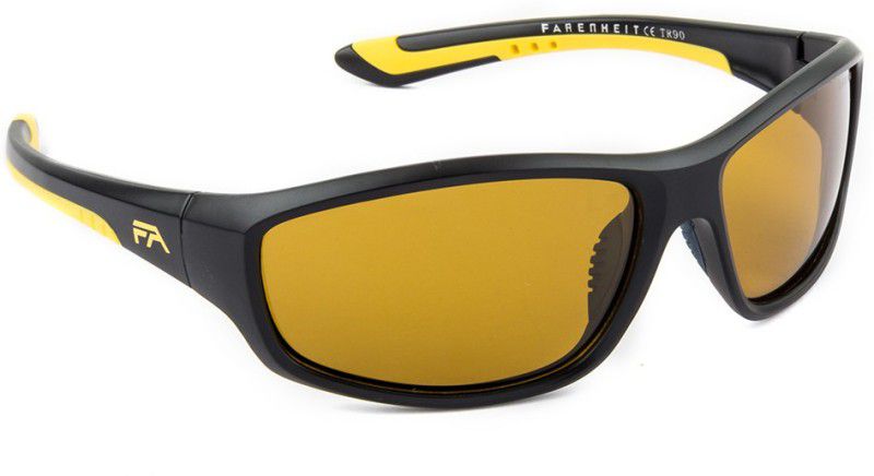 Polarized Sports Sunglasses (Free Size)  (For Men & Women, Yellow)