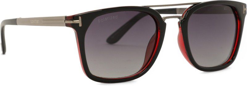 Polarized, Gradient, UV Protection Wayfarer Sunglasses (52)  (For Boys & Girls, Grey)