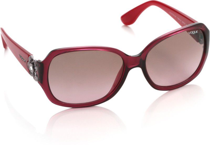 Over-sized Sunglasses (58)  (For Women, Brown, Pink)