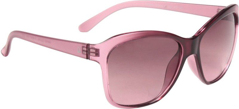 Gradient Over-sized Sunglasses (56)  (For Women, Brown, Pink)