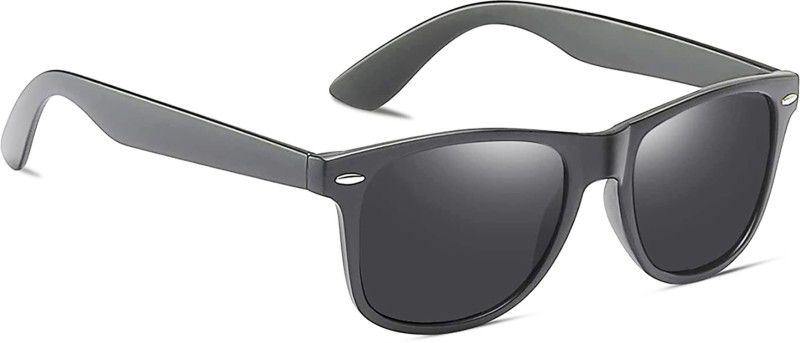 UV Protection Rectangular Sunglasses (56)  (For Men & Women, Black)