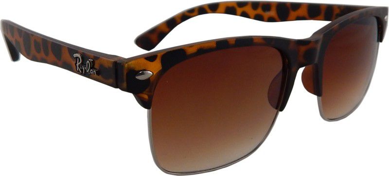 UV Protection, Gradient Clubmaster Sunglasses (Free Size)  (For Men & Women, Brown)