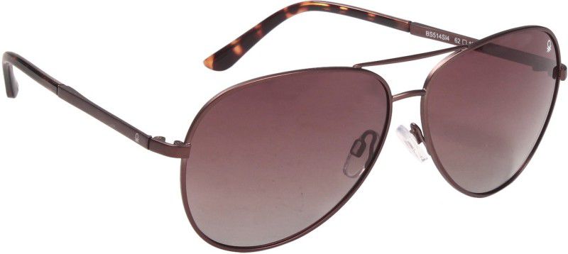 UV Protection Aviator Sunglasses (59)  (For Men & Women, Brown)