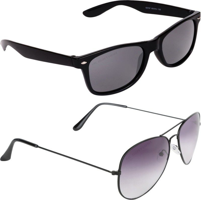 UV Protection Wayfarer Sunglasses (58)  (For Men & Women, Black)