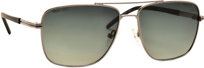 Polarized, UV Protection Rectangular Sunglasses (Free Size)  (For Men & Women, Green)
