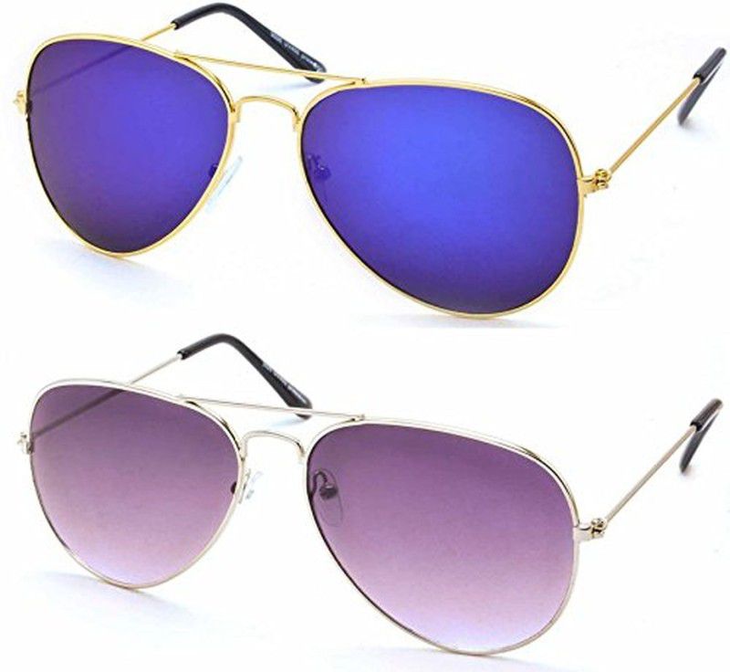 UV Protection Aviator Sunglasses (52)  (For Men & Women, Blue)