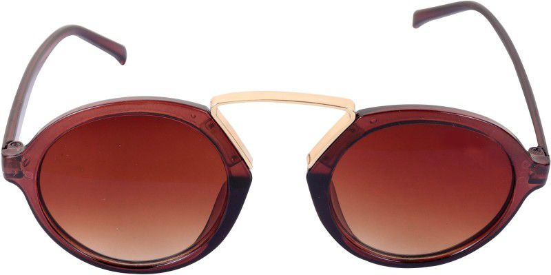 Gradient Cat-eye Sunglasses (Free Size)  (For Men & Women, Brown)