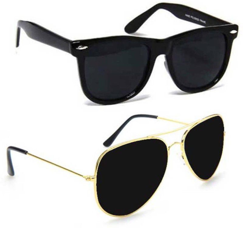 Others Wayfarer, Aviator Sunglasses (Free Size)  (For Men & Women, Black)
