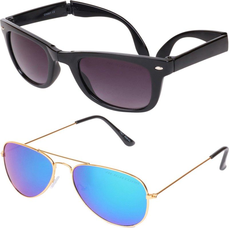 UV Protection Wayfarer Sunglasses (57)  (For Boys & Girls, Grey)