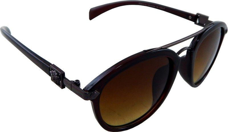 UV Protection, Gradient Round Sunglasses (50)  (For Men & Women, Brown)